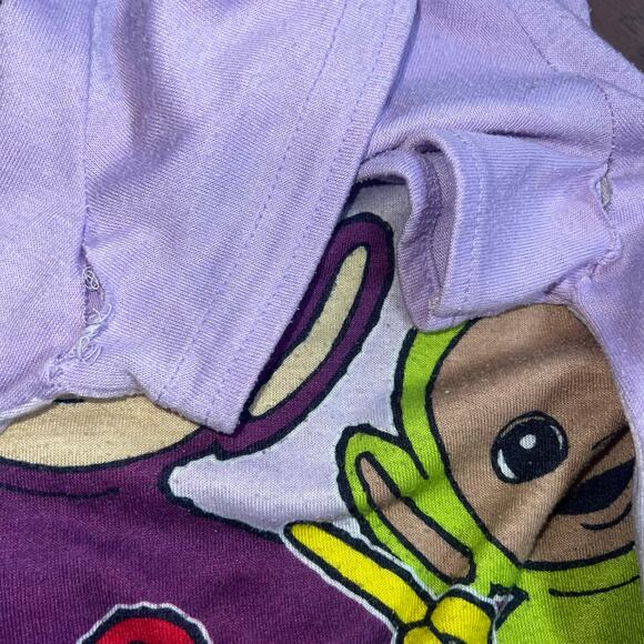 Vintage Teletubbies Ragdoll graphic purple ruffled girls nightgown *flawed - Picture 8 of 9